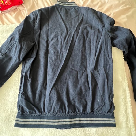 Ted Baker New York mens navy blue bomber jacket size 2 nwt - Picture 7 of 15